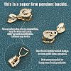 16Pcs 4 Style Brass Micro Pave Cubic Zirconia Ice Pick Pinch Bails ZIRC-FH0001-08-4