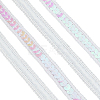 Sparkle Polyester Lace Ribbons OCOR-WH0090-67B-1