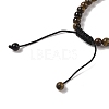 6mm Round Natural Tiger Iron Braided Bead Bracelets BJEW-C067-01A-04-4