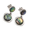 304 Stainless Steel Dangle Stud Earring for Women EJEW-JE07351-4