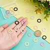 Unicraftale 20Pcs 5 Colors Ion Plating(IP) 304 Stainless Steel Linking Rings STAS-UN0037-61-3