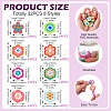 32Pcs 8 Styles Flower PVC Beads KY-TA0001-49-4