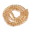 Electroplate Glass Beads Strands EGLA-R030-6x6mm-03-2