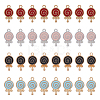 80Pcs 4 Colors Rack Plating Alloy Enamel Pendant Rhinestone Settings FIND-DC0003-11-1