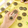 12 Sets 3 Colors Flat Round Alloy Snap Buttons FIND-TA0008-15-6