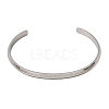 304 Stainless Steel Textured Open Cuff Bangles for Women SA-CBAC920-11P-4