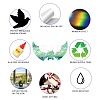 2PCS 2 Styles PVC Stickers Colorful Window Stickers 3D Laser Bat Static Glass Window Stickers JX825A-6