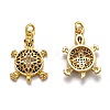 Brass Micro Pave Cubic Zirconia Pendants ZIRC-O039-20G-2