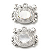 304 Stainless Steel Pave Natural White Shell Pendants STAS-C122-21B-02P-1