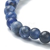 Natural Sodalite Beaded Stretch Bracelets BJEW-A117-A-36-3
