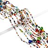 Mixed Electroplate Glass Beads Strands EGLA-A003-01-4