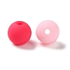 Rubberized Style Imitated Silicone Acrylic Beads MACR-D029-01N-2