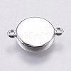 Brass Cabochon Connector Settings KK-E749-08P-2