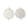 Flat Round Brass Connector Cabochon Settings KK-K414-13C-S-1