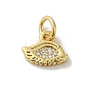 Brass Micro Pave Cubic Zirconia Charms KK-M283-19A-01-1