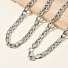 6MM 304 Stainless Steel Figaro Chain Necklaces NJEW-G203-02P-2