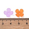 4-Petal Transparent Acrylic Bead Caps FACR-T001-09C-3