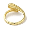 Rack Plating Brass Teardrop Open Cuff Bangles for Women BJEW-P323-07G-3