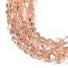 Transparent Electroplate Glass Beads Strands EGLA-A039-T3mm-B15-3