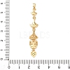 Tassel Brass Micro Pave Clear Cubic Zirconia Big Pendants KK-L271-01G-08-3