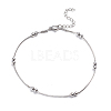 304 Stainless Steel Box Chain Anklets AJEW-G024-12P-1