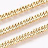 Ion Plating(IP) 304 Stainless Steel Curb Chain Bracelets BJEW-P235-12G-2