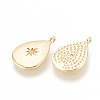 Brass Cubic Zirconia Charms KK-S341-27-2