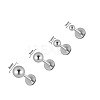 304 Stainless Steel Flat Round Cartilage Earrings WG9004D-05-1