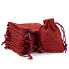 20Pcs Rectangle Polyester Imitation Burlap Packing Pouches Drawstring Bags ABAG-TA0001-96C-2