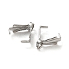 Non-Tarnish 316 Surgical Stainless Steel Pendant Pinch Bails STAS-Q310-04P-2
