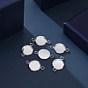 201 Stainless Steel Cabochon Connector Settings X-STAS-F191-15S-D-4