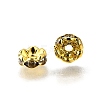 Brass Grade A Crystal Rhinestone Spacer Beads RB-A006-7MM-G-3