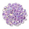 UV Plating Rainbow Iridescent Acrylic Beads LS-OACR-F004-05F-3