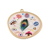 Printed Alloy Big Pendants AL-CBAA786-02G-2