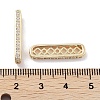 Brass Micro Pave Clear Cubic Zirconia Multi-Strands Links KK-B082-16G-2