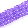 Baking Paint Imitation Jade Glass Round Bead Strands DGLA-Q021-8mm-44-1