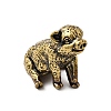 Brass Pig Miniature Figurines Statues for Home Office Desktop Ornament KK-S335-04AB-B-1