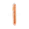 Electroplated Natural Quartz Pendants G-P315-B01-12P-1