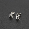 Brass Micro Pave Clear Cubic Zirconia Stud Earrings FS-WGC2F12-11-1