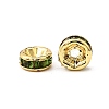 Brass Grade A Rhinestone Spacer Beads RSB036NF-10G-2