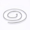 Non-Tarnish 304 Stainless Steel Box Chain Necklaces NJEW-F227-09P-03-1