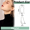 40Pcs Brass Earring Hooks KK-FH0007-64P-2