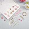 DIY Pink Drop Earring Making Kits DIY-SZ0008-71-4