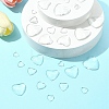 48Pcs 6 Styles Transparent Heart Glass Cabochons GGLA-FS0001-07-8