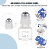 BENECREAT 24Pcs Transparent Glass Roller Ball Bottles with Scal and Plastic Cover DIY-BC0006-46-4