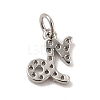 Brass Micro Pave Cubic Zirconia Charms KK-E077-02P-05-2
