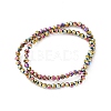 Electroplate Glass Bead Strands EGLA-R042-4mm-04-2