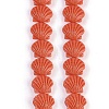 Synthetic Coral Dyed Carved Beads Strands X-CORA-K009-05A-02-1