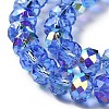 AB Color Plated Transparent Electroplate Beads Strands EGLA-H104-06G-3