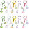 10Pcs 5 Colors Resin Badminton & Racket Pendant Decorations HJEW-SP0001-68-1